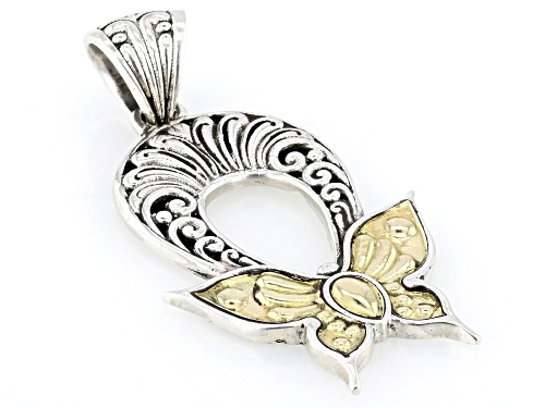 Artisan Collection of Bali™ Sterling Silver With 18K Gold Accents Butterfly Pendant