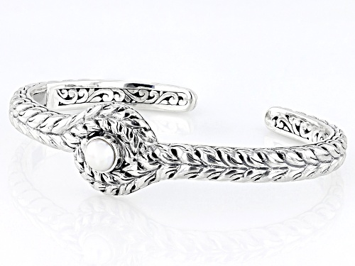 Artisan Collection of Bali™ 5.5-6.5mm Cultured Freshwater Pearl Sterling Silver Cuff Bracelet - Size 6.75