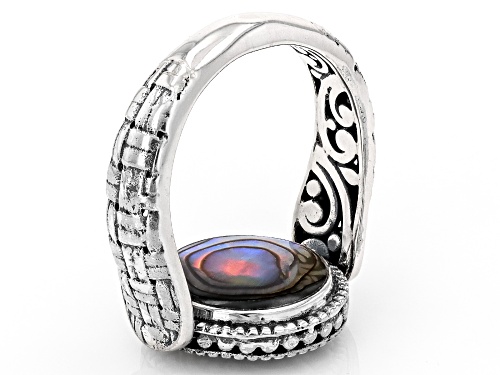 Artisan Collection of Bali™ 12mm Abalone Shell Sterling Silver Reversible Ring - Size 9