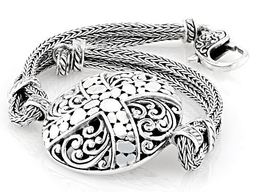 Artisan Collection of Bali™ Sterling Silver Medallion Filigree Bracelet - Size 7.5