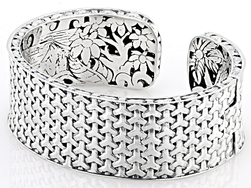 Artisan Collection of Bali™ Sterling Silver Basket Weave Design Cuff Bracelet - Size 6.75