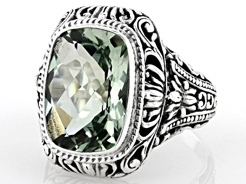 Artisan Collection of Bali™ 4.89ct Prasiolite Sterling Silver Solitaire Ring - Size 9