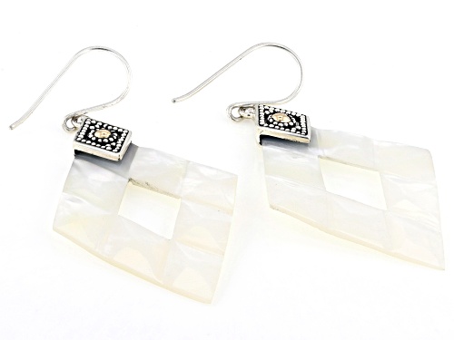 Artisan Collection of Bali™ White Mother-of-Pearl Sterling Silver & 18K Gold Accent Earrings