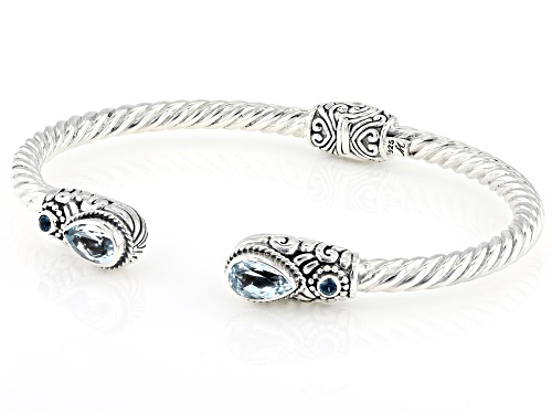 Artisan Collection of Bali™ London Blue Topaz & Blue Topaz Sterling Silver Bracelet - Size 6.75