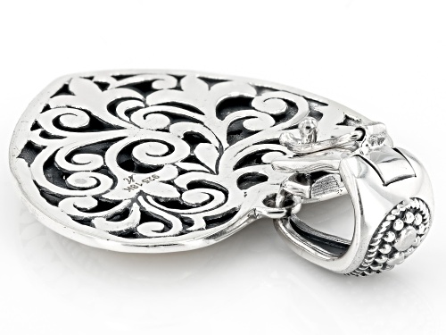 Artisan Collection of Bali™ Sterling Silver & 18K Gold Accents Jawan Beaded Heart Enhancer Pendant