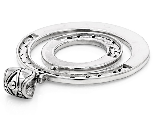 Artisan Collection of Bali™ Sterling Silver With 18K Gold Accent Coral, Abalone Shell Inlay Pendant