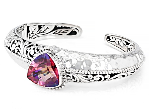 Artisan Collection of Bali™ 12.60ct Pink Azotic Quartz Sterling Silver Cuff Bracelet - Size 6.75