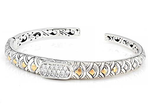 Artisan Collection of Bali™ Prazana™ Lab-Grown Diamonds Sterling Silver & 18K Gold Accent Bracelet - Size 6.75