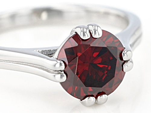 Bella Luce ® 3.31ctw Garnet Simulant Rhodium Over Sterling Silver Ring - Size 7