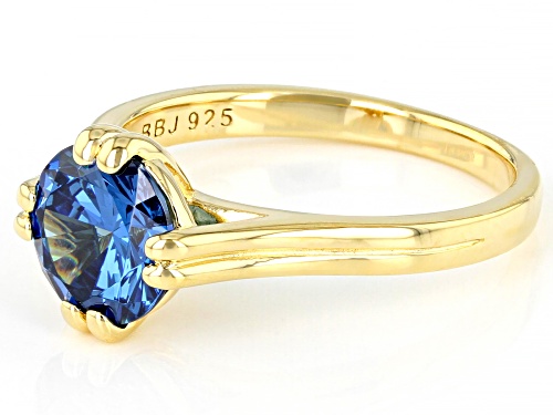 Bella Luce ® 3.17ctw Blue Sapphire Simulant Eterno™ Yellow Ring - Size 10