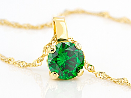 Bella Luce ® 3.32ctw Emerald Simulant Eterno™ Yellow Pendant With Chain