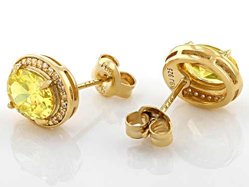 Bella Luce ® 4.36ctw Topaz And White Diamond Simulants Eterno™ Yellow Earrings
