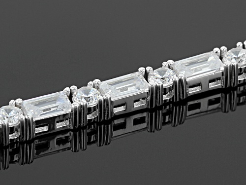 Bella Luce ® 13.73ctw Rhodium Over Sterling Silver Bracelet (8.61ctw Dew) - Size 7.5