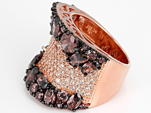 Bella Luce ® 11.10CTW Mocha & Champagne Diamond Simulants Eterno ™ Rose Ring - Size 7