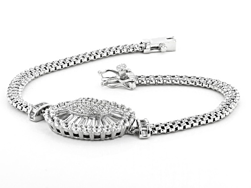 Bella Luce® 8.28ctw Rhodium Over Sterling Silver Bracelet (4.02ctw DEW) - Size 8