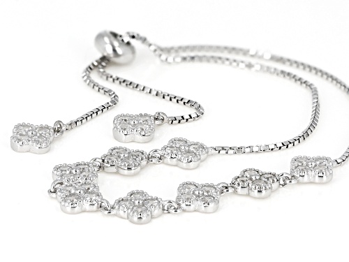 Bella Luce ® 1.06CTW White Diamond Simulant Rhodium Over Silver Adjustable Bracelet (0.72CTW DEW)