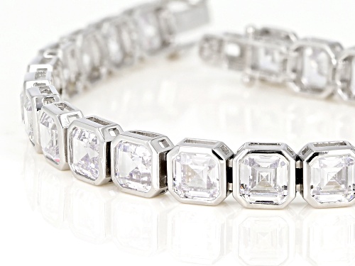 Bella Luce ® 31.12CTW White Diamond Simulant Rhodium Over Sterling Silver Bracelet - Size 7.25