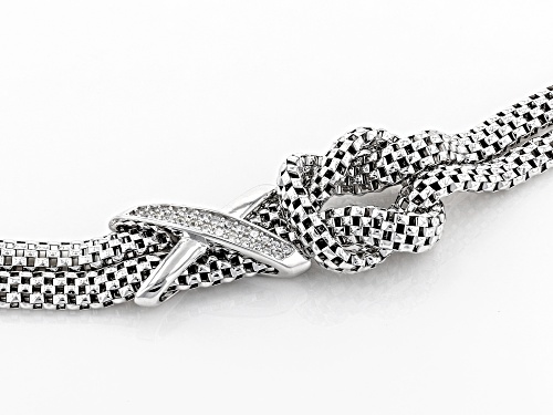 Bella Luce ® 0.52CTW White Diamond Simulant Rhodium Over Silver Bracelet - Size 8