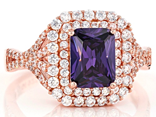 Bella Luce ® 4.24ctw Amethyst And White Diamond Simulants Eterno™ Rose Ring - Size 11