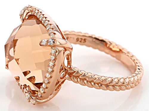 Bella Luce ® Esotica™ 17.34ctw Morganite And White Diamond Simulants Eterno™ Rose Ring - Size 7
