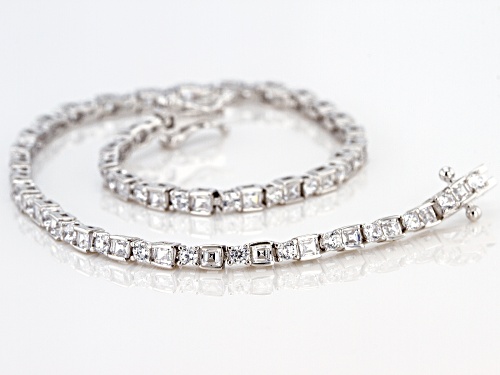Bella Luce ® 5.70ctw White Diamond Simulant Rhodium Over Silver Tennis Bracelet (2.59ctw DEW) - Size 8