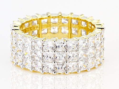 Bella Luce ® 11.59ctw White Diamond Simulant Eterno™ Yellow Eternity Band Ring (7.20ctw DEW) - Size 7