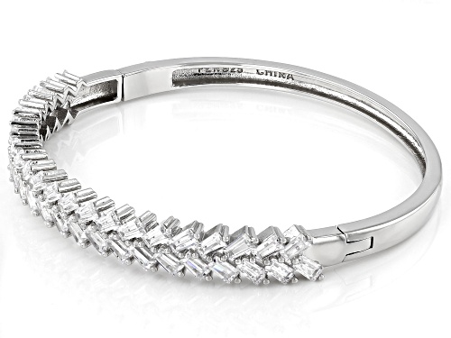Bella Luce ® 6.10ctw Rhodium Over Sterling Silver Bangle Bracelet - Size 6.5