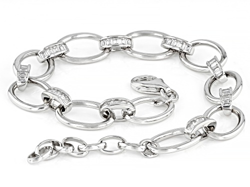 Bella Luce ® 2.70ctw Rhodium Over Sterling Silver Bracelet (1.80ctw DEW) - Size 7.25