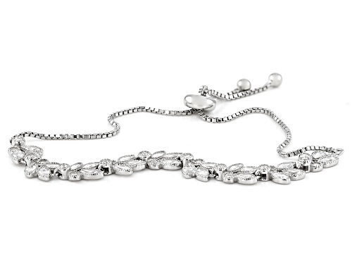 Bella Luce ® 3.63ctw Rhodium Over Sterling Silver Adjustable Bracelet