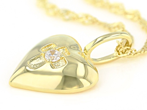 Bella Luce ® 0.05ctw Eterno™ Yellow Heart Pendant With Chain (0.03ctw DEW)