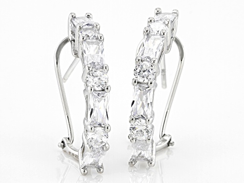 Bella Luce ® 4.32ctw White Diamond Simulant Rhodium Over Sterling Silver Earrings (2.98ctw DEW)