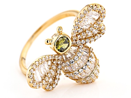 Bella Luce ® 2.58ctw Canary And White Diamond Simulants Eterno™ Yellow Bee Ring - Size 6