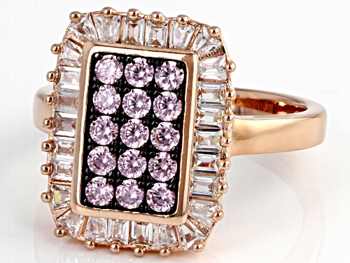 Bella Luce® 2.02ctw Pink And White Diamond Simulants Eterno™ Rose Ring (1.21ctw DEW) - Size 8