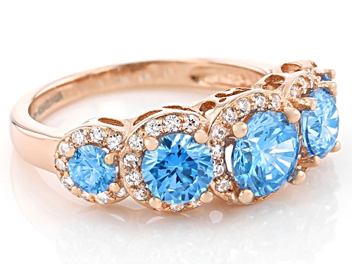 Bella Luce® Esotica™ 3.80ctw Neon Apatite And White Diamond Simulants Eterno™ Rose Ring - Size 11