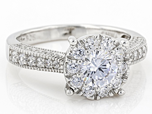 Bella Luce ® 2.52ctw White Diamond Simulant Rhodium Over Sterling Silver Ring (1.44ctw DEW) - Size 8