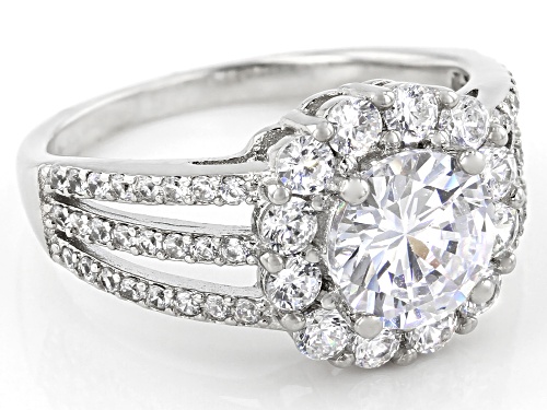 Bella Luce® 4.25ctw White Diamond Simulant Platinum Over Sterling Silver Ring (2.71ctw DEW) - Size 10