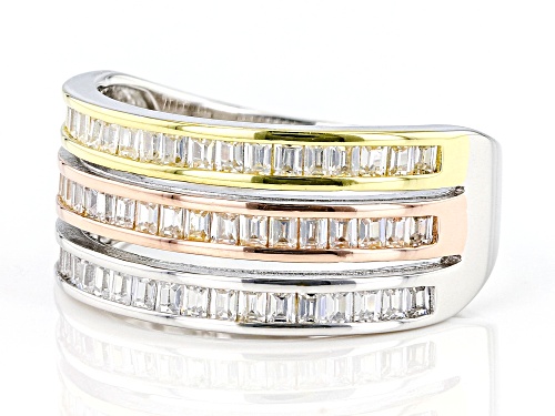 Bella Luce® 1.44ctw Rhodium And 14K Yellow And Rose Gold Over Sterling Silver Ring (0.87ctw DEW) - Size 5