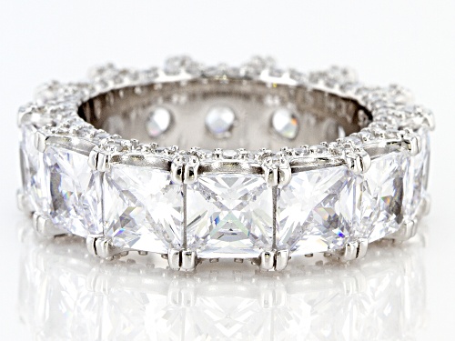 Bella Luce® 15.13ctw White Diamond Simulant Rhodium Over Silver Eternity Band Ring (9.16ctw DEW) - Size 5