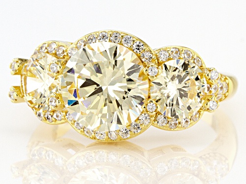 Bella Luce® 7.04ctw Canary And White Diamond Simulants Eterno™ Yellow Ring(4.26ctw DEW) - Size 12