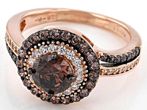 Bella Luce® 2.84ctw Mocha And White Diamond Simulants Eterno™ Rose Ring(1.72ctw DEW) - Size 11