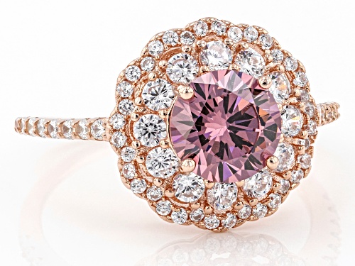 Bella Luce® Esotica™ 3.10ctw Blush Zircon And White Diamond Simulants Eterno™ Rose Ring - Size 11
