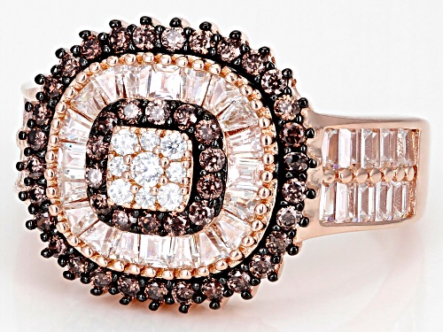 Bella Luce® 2.55ctw Mocha And White Diamond Simulants Eterno™ Rose Ring(1.54ctw DEW) - Size 10