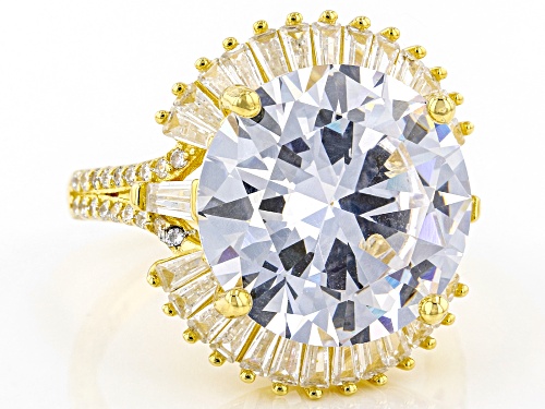 Bella Luce® 18.02ctw White Diamond Simulant Eterno™ Yellow Ring(10.92ctw DEW) - Size 7