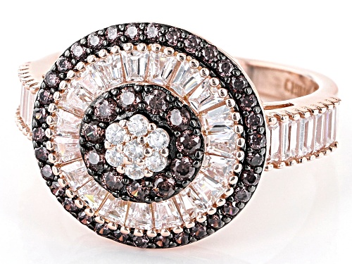 Bella Luce® 2.41ctw Mocha And White Diamond Simulants Eterno™ Rose Ring - Size 5