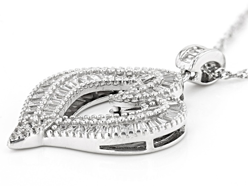 Bella Luce® 2.58ctw White Diamond Simulant Rhodium Over Sterling Silver Heart Pendant With Chain
