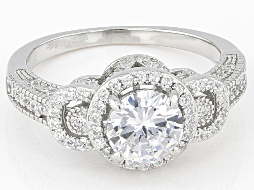 Bella Luce® 2.81ctw White Diamond Simulant Rhodium Over Sterling Silver Ring(1.70ctw DEW) - Size 10