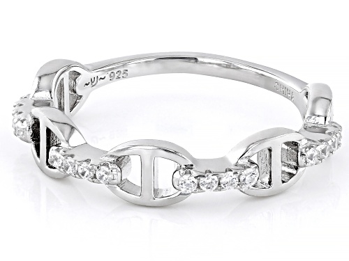 Bella Luce® 0.19ctw White Diamond Simulant Rhodium Over Sterling Silver Ring(0.11ctw DEW) - Size 7