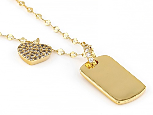Bella Luce® 0.33ctw White Diamond Simulant Eterno™ Yellow Dog Tag Pendant(0.20ctw DEW)