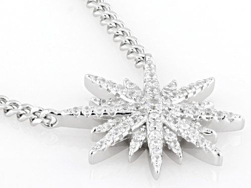 Bella Luce® 0.76ctw White Diamond Simulant Rhodium Over Sterling Silver Necklace(0.46ctw DEW) - Size 18