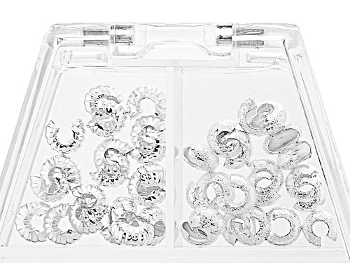 Crimp Covers, Assorted, .925 Sterling Over Base Metal, Appx 80 Pieces